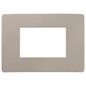 Placca Grigio Tortora Matt 3 Moduli Vimar Plana UP 14653U.15