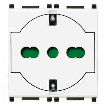 Presa Schuko a filo 10/16A Vimar Plana Bianca 14211