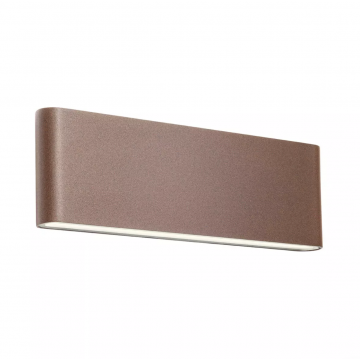 Applique biemissione slim a LED marrone scuro 3000K 24W IP54 Redo Klippe Wall